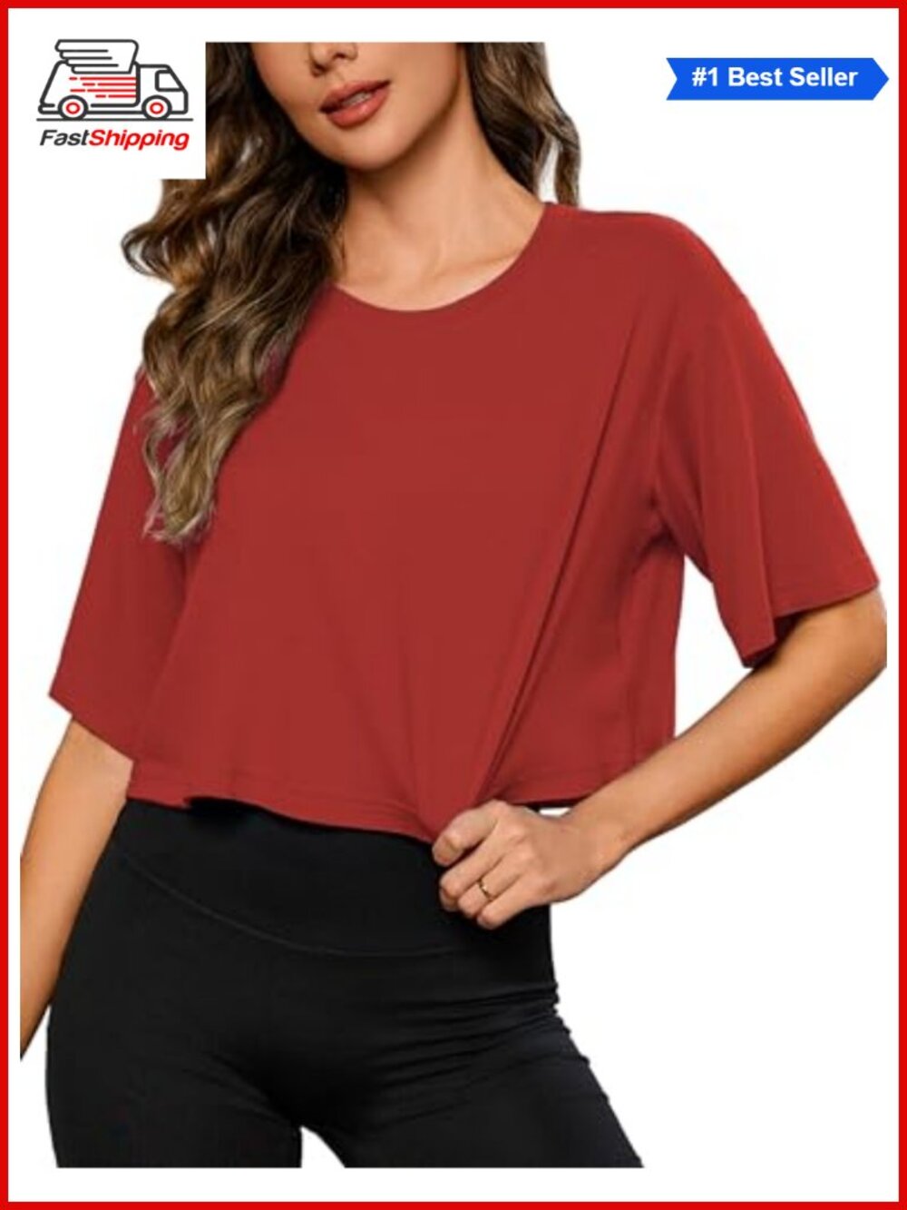 ✨ Quenteen Women's Boxy Half Sleeve Oversized Athletic Summer Casual Workout